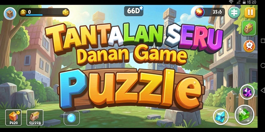Gameplay seru 66D menantang pikiran Anda.