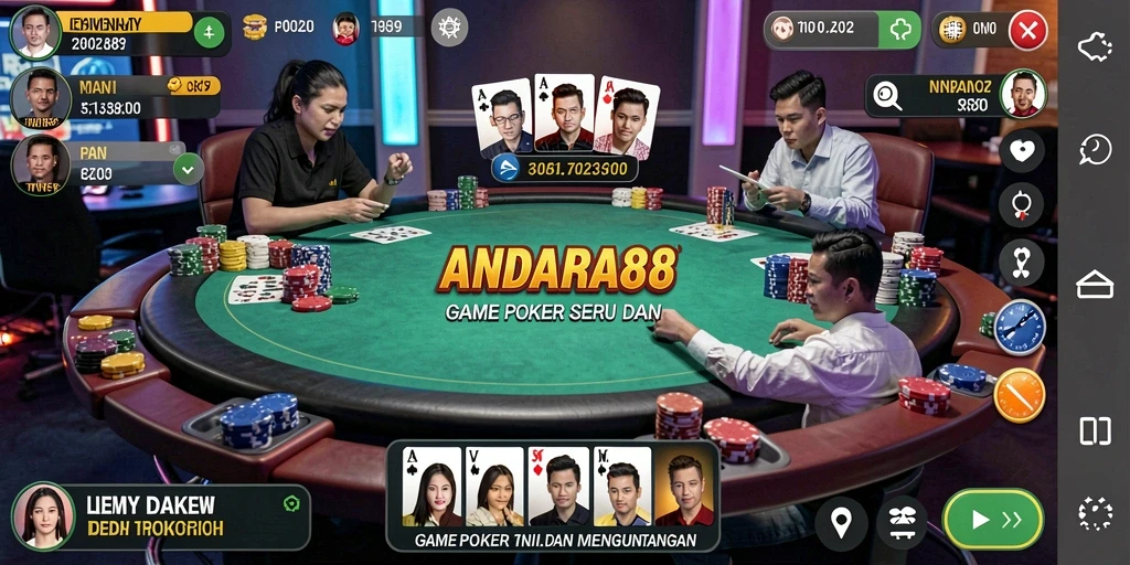 Gameplay poker menarik dan interaktif di ANDARA88.