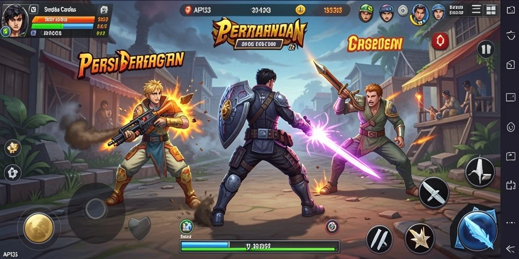 Tampilan seru saat berperang dalam API33 dengan berbagai strategi.