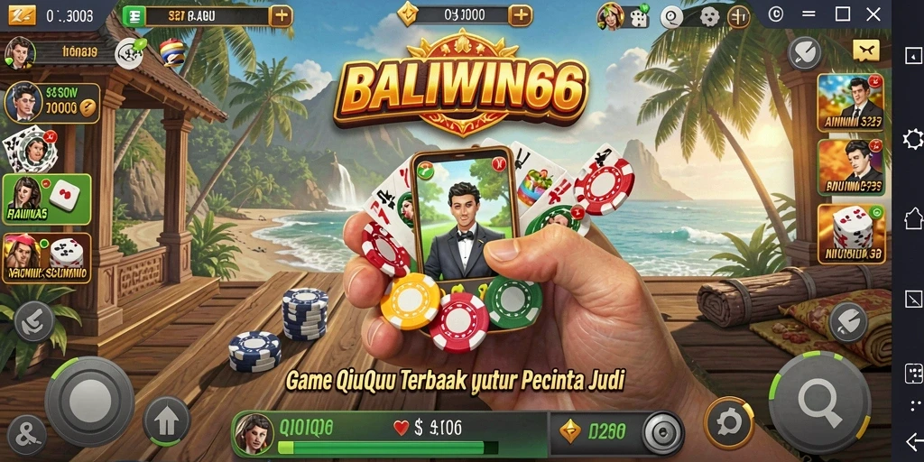 Screenshot BALIWIN66 menampilkan aksi intens dalam permainan QiuQiu.