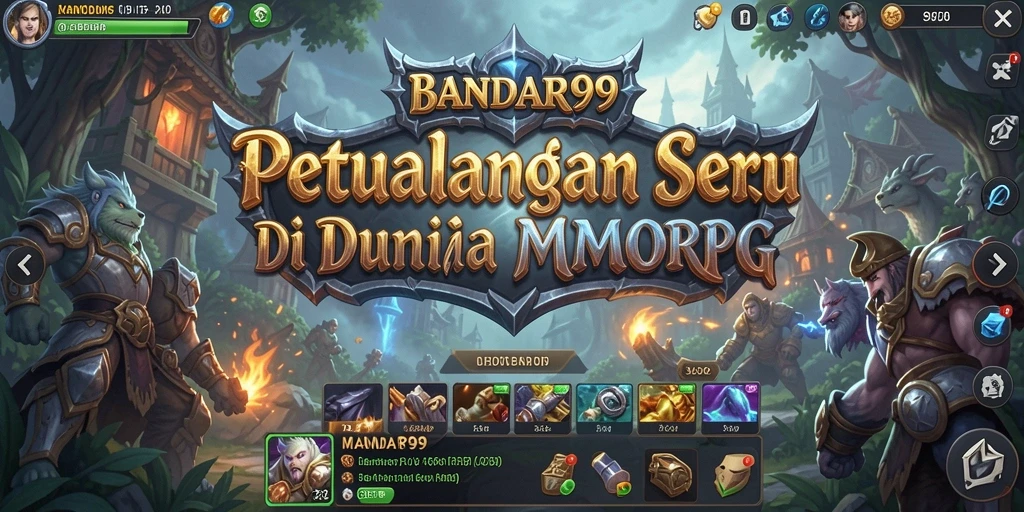 Gameplay aktif dalam <strong>BANDAR99</strong> dengan pahlawan bertempur melawan monster.