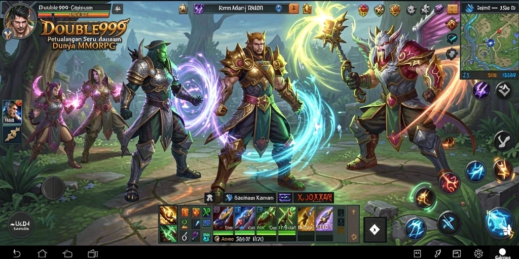 Tampilan gameplay mendebarkan dalam dunia fantasi <strong>DOUBLE999</strong>.