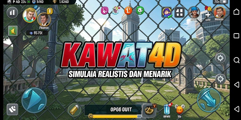 Tampilan gameplay KAWAT4D yang realistis dan menarik.