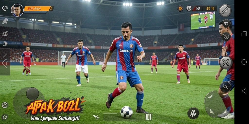 Screenshot LK21 menampilkan aksi seru di lapangan sepak bola.
