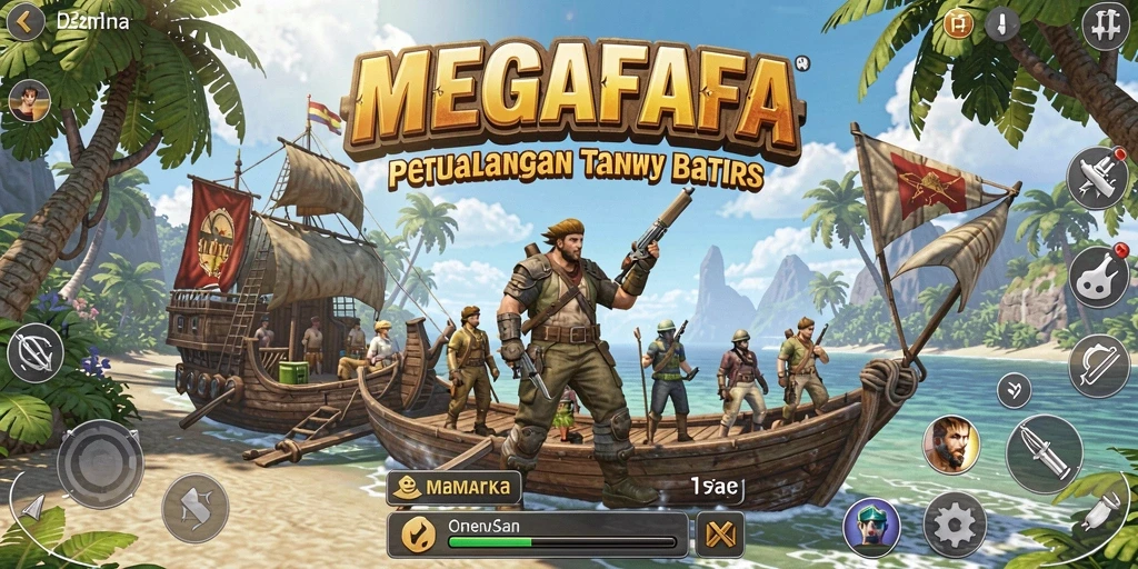 Screenshot gameplay MEGAFAFA menampilkan dunia terbuka yang menakjubkan.