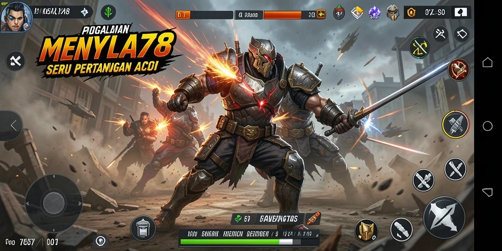 Tampilan aksi mendebarkan dari gameplay MENYALA78 yang seru.