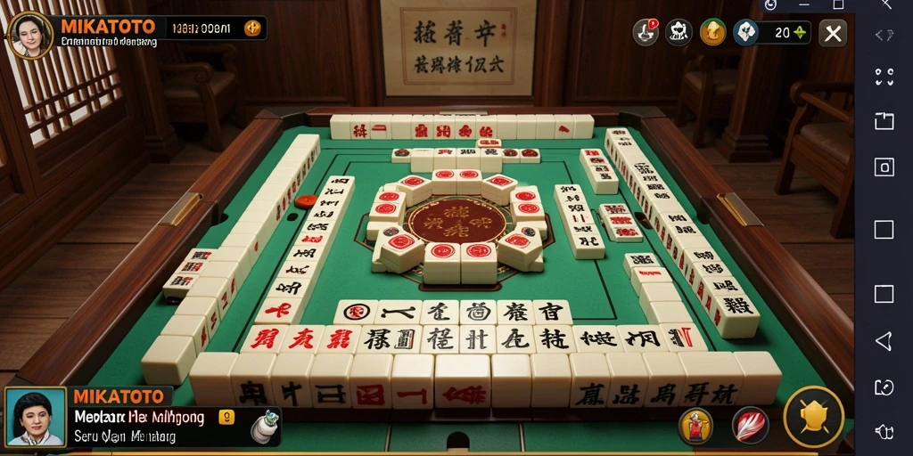Tampilan menarik dari gameplay Mahjong di MIKATOTO.