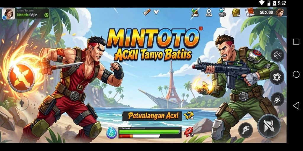 Tampilan gameplay MINTOTO yang menegangkan dengan aksi luar biasa.