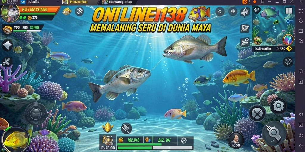 Tangkapan ikan berwarna-warni dalam permainan ONLINE138.
