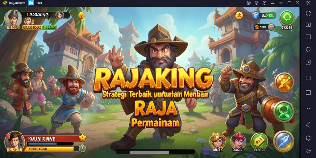 Tampilan menarik dari gameplay strategi RAJAKING.