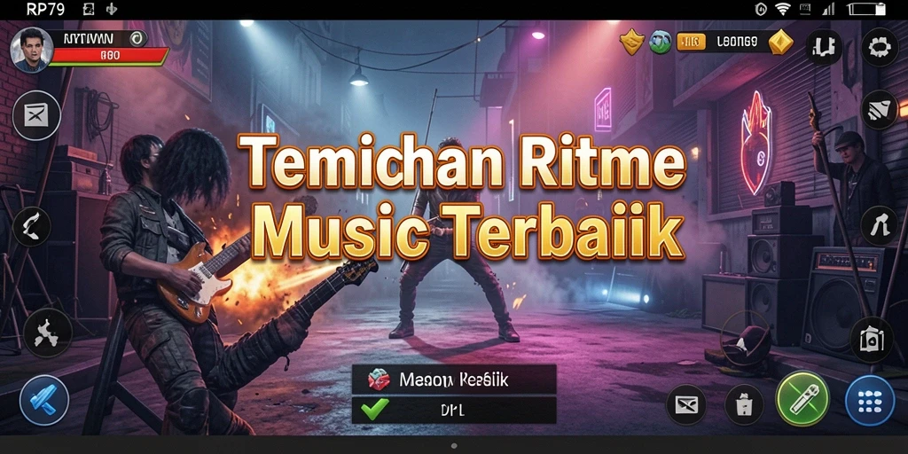 Screenshot gameplay RP79 yang menampilkan keseruan bermain musik.