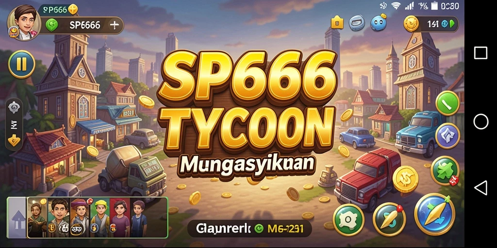 Tampilan menarik gameplay SP666 dalam membangun kerajaan bisnis.